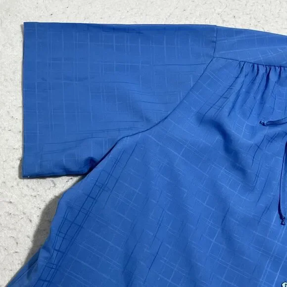 Vintage 80s Provincetown Judy Bond Women's 44 Short Sleeve Button Down Blouse - Picture 6 of 13